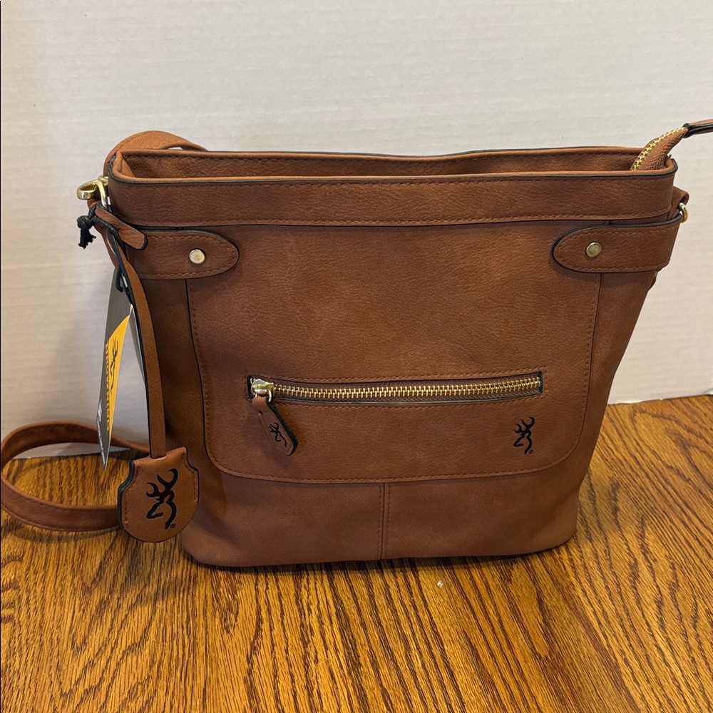 NEW Browning Catrina Conceal and Carry  Crossbody Bag, Brown Synthetic Handbag